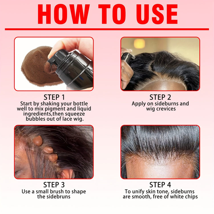 3.4OZ Lace Tint Mousse Spray For Wigs, Waterproof And Sweatproof Fast Drying Melting Mousse, Does Not Hurt The Hair, No Harmful Chemica - Lena & Miles Exquisite Boutique LLC.