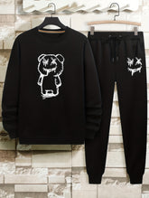 Cartoon Bear Print, Men&