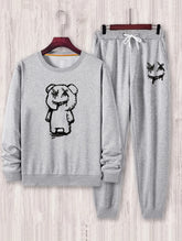 Cartoon Bear Print, Men&