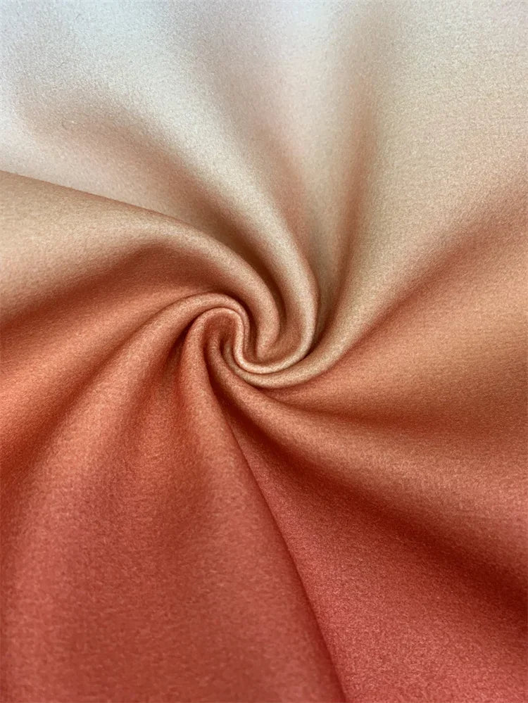 UOOZEE Fashion Gradient Color Warm Woolen Coats For Women 2025 New Long Sleeves Tied Waist Notched Collar Elegant Outerwears - Lena & Miles Exquisite Boutique LLC.