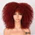 Soft Fluffy Afro Kinky Curly 16 Inch Hair Wigs With Bangs - Synthetic Fiber None Lace Wigs For Party Cosplay Daily Use - Lena & Miles Exquisite Boutique LLC.