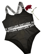 Plus Size Two-Piece Lingerie Set - Flattering Letter Tape Halter Neck, Medium Stretch Bra & Panty - Designed for Curvy Women, Comfortable & Stylish - Lena & Miles Exquisite Boutique LLC.