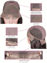 Highlight Ombre 13x6 HD Transparent Lace Frontal Wigs Human Hair Pre Plucked 180% Density 