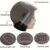 Highlight Ombre 13x6 HD Transparent Lace Frontal Wigs Human Hair Pre Plucked 180% Density 