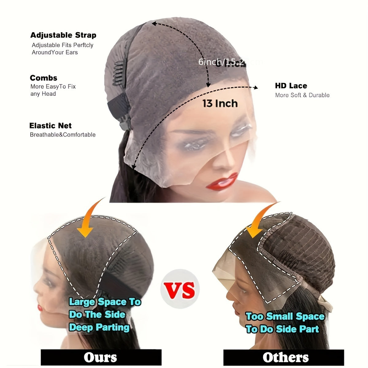 Highlight Ombre 13x6 HD Transparent Lace Frontal Wigs Human Hair Pre Plucked 180% Density 