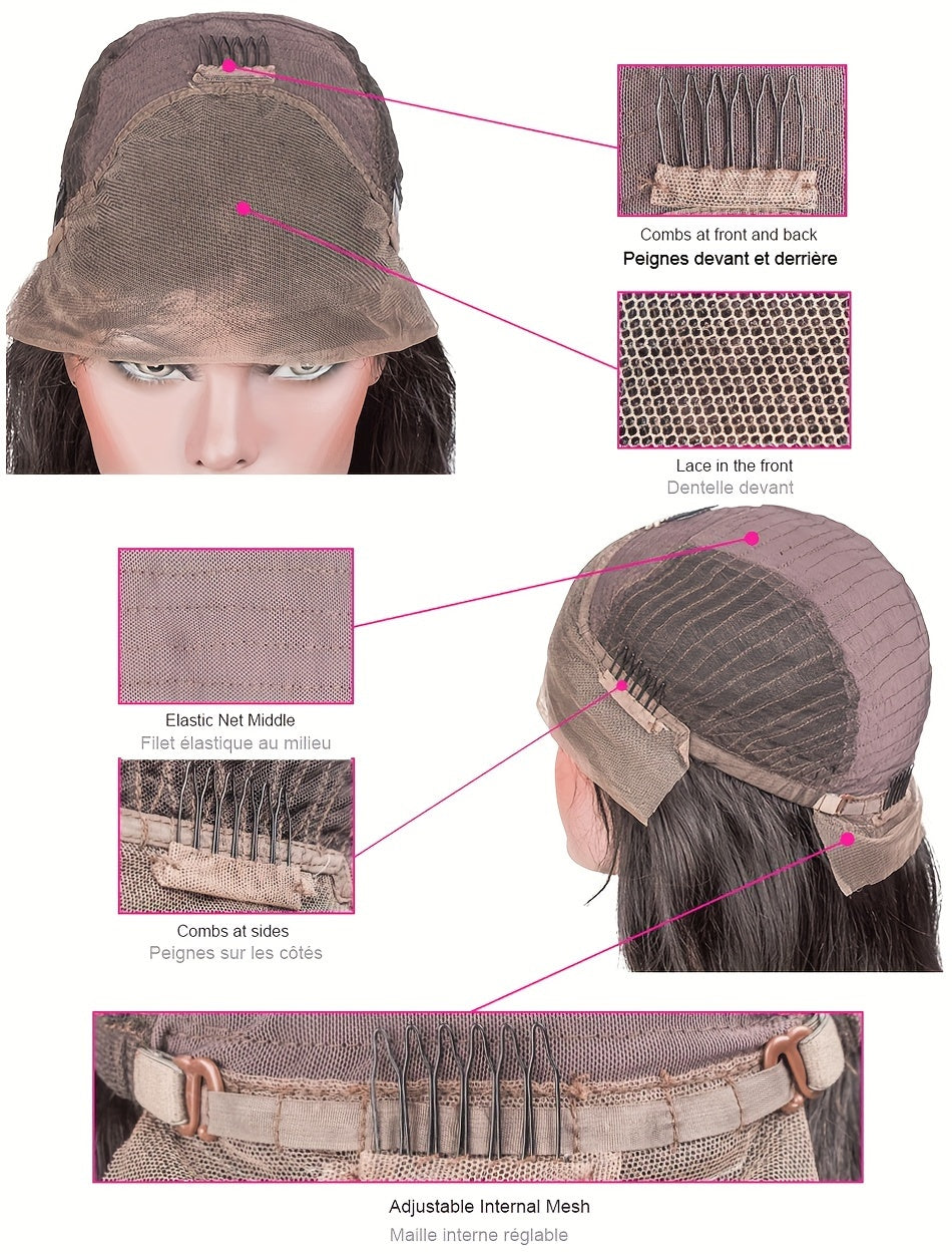 Highlight Ombre 13x6 HD Transparent Lace Frontal Wigs Human Hair Pre Plucked 180% Density 