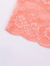 6pcs Floral Lace Boyshort Panties, Soft & Comfortable Scallop Trim Panties, Women&