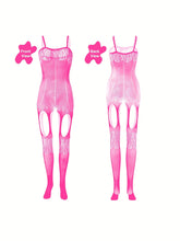 4-Pack Seductive Fishnet Bodystocking with Intricate Jacquard & Alluring Open Crotch - Womens Intimate Lingerie Set - Lena & Miles Exquisite Boutique LLC.