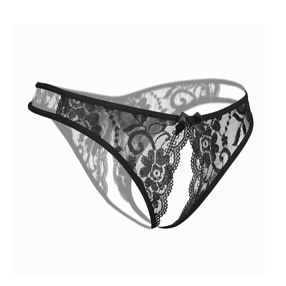 1/6 pcs Exquisite Floral Lace Mesh Thongs - Hollow Out Open Crotch Design, Breathable, Comfortable, Sexy Women's Lingerie & Underwear for Romantic Nights - Soft, Stretchy, and Delicate Fabric - Lena & Miles Exquisite Boutique LLC.