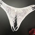 1/6 pcs Exquisite Floral Lace Mesh Thongs - Hollow Out Open Crotch Design, Breathable, Comfortable, Sexy Women&