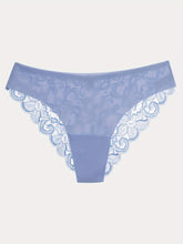 6pcs Contrast Lace Briefs, Comfy & Seamless Scallop Trim Intimates Panties, Women&