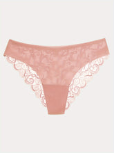 6pcs Contrast Lace Briefs, Comfy & Seamless Scallop Trim Intimates Panties, Women&