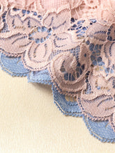 6pcs Contrast Lace Briefs, Comfy & Seamless Scallop Trim Intimates Panties, Women&
