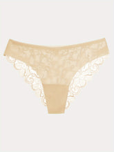 6pcs Contrast Lace Briefs, Comfy & Seamless Scallop Trim Intimates Panties, Women&