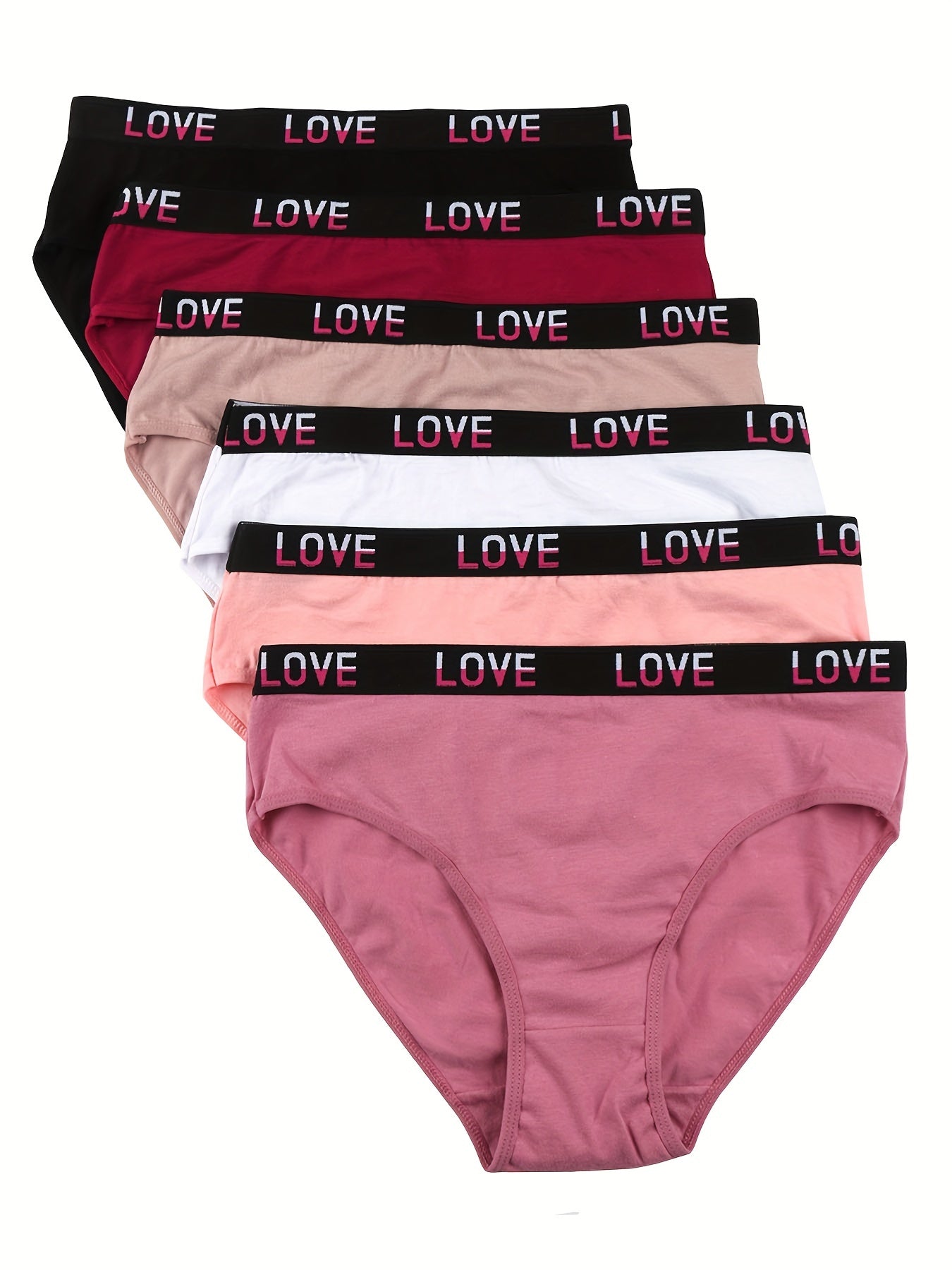 6pcs Comfy Chic Briefs - Ultra Breathable, Stretchy, and Soft Intimates for Women - Everyday Lingerie and Underwear Essentials - Lena & Miles Exquisite Boutique LLC.