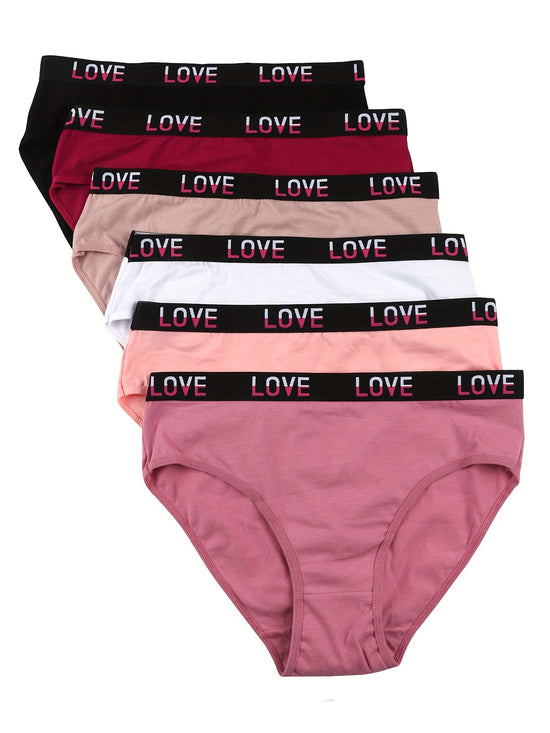 6pcs Comfy Chic Briefs - Ultra Breathable, Stretchy, and Soft Intimates for Women - Everyday Lingerie and Underwear Essentials - Lena & Miles Exquisite Boutique LLC.