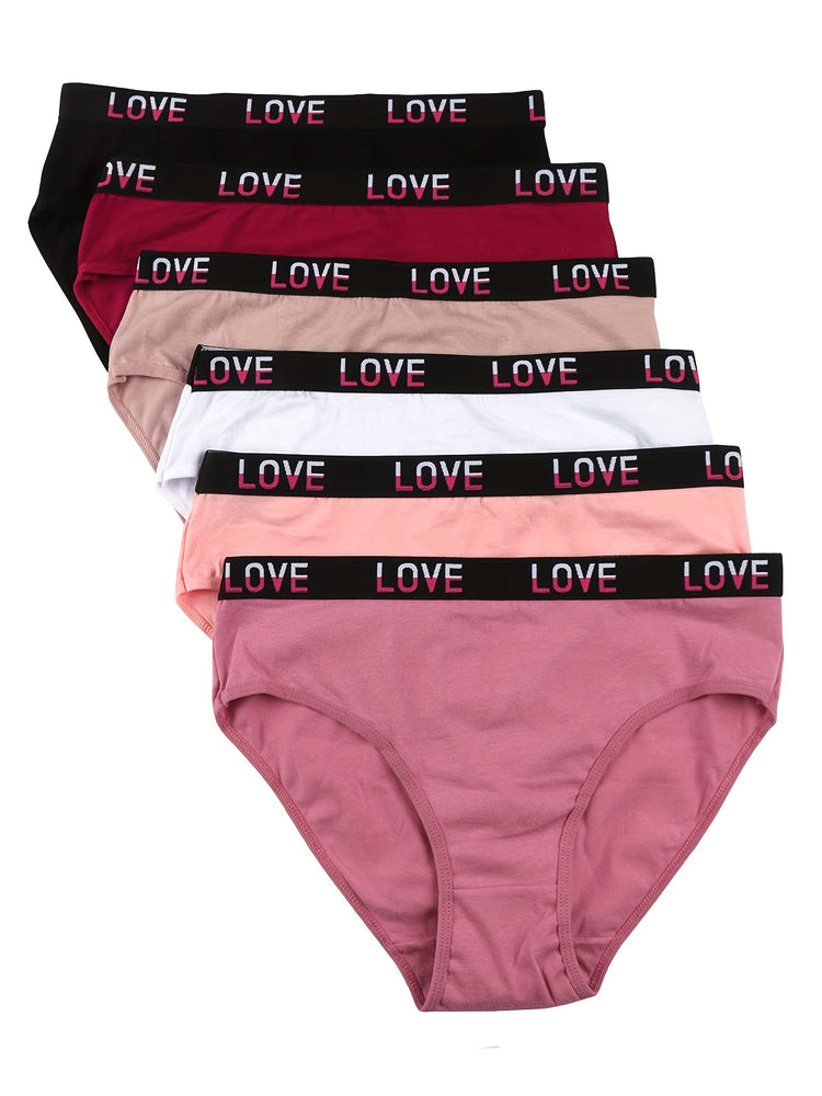 6pcs Comfy Chic Briefs - Ultra Breathable, Stretchy, and Soft Intimates for Women - Everyday Lingerie and Underwear Essentials - Lena & Miles Exquisite Boutique LLC.