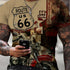Retro Motorcycle Print, Men&