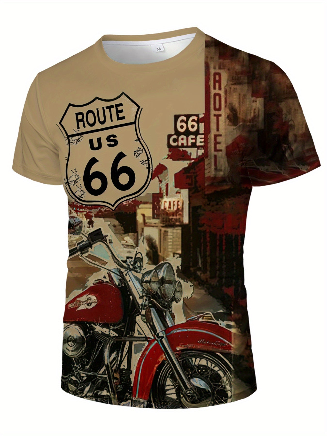 Retro Motorcycle Print, Men&