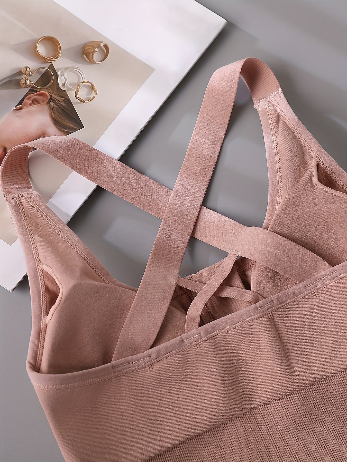 3pcs Zipper Sports Bras, Breathable High Impact Criss Cross Back Bra, Women&