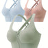 3pcs Zipper Sports Bras, Breathable High Impact Criss Cross Back Bra, Women&