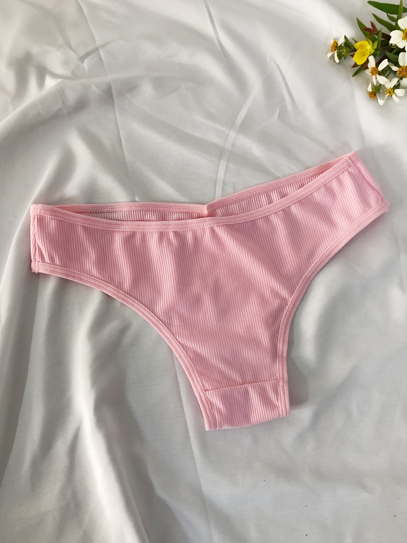 7pcs Low Waist Thongs, Soft & Comfy Stretchy Intimates Panties, Women&