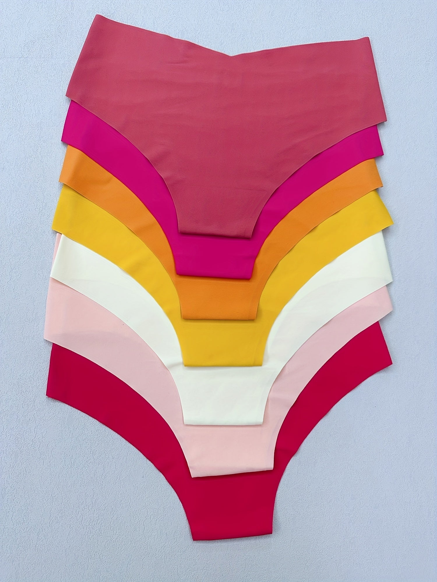 7pcs Seamless Solid Briefs, Comfy & Breathable Stretchy Intimates Panties, Women&