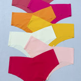7pcs Seamless Solid Briefs, Comfy & Breathable Stretchy Intimates Panties, Women&