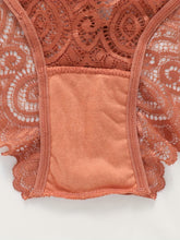 5pcs Floral Lace Bow Tie Briefs, Sexy Cut Out Scallop Trim Panties, Women&