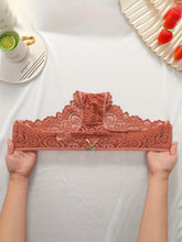 5pcs Floral Lace Bow Tie Briefs, Sexy Cut Out Scallop Trim Panties, Women&