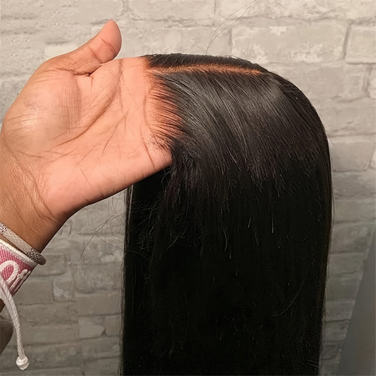 Straight Lace Closure Wig Human Hair Wigs For Women Glueless Wigs Ready To Wear Human Hair Wig 5x5 Transparent Lace Pre Cut Pre Plucked 34 Inch 180% - Lena & Miles Exquisite Boutique LLC.