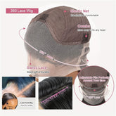 360 Lace Front Wigs Pre Plucked 150% Density - Lena & Miles Exquisite Boutique LLC.