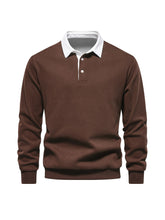 Cotton Blend Retro Color Block Men&
