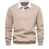 Cotton Blend Retro Color Block Men&