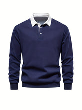 Cotton Blend Retro Color Block Men&
