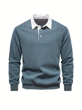 Cotton Blend Retro Color Block Men&
