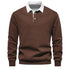 Cotton Blend Retro Color Block Men&