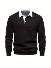 Cotton Blend Retro Color Block Men&