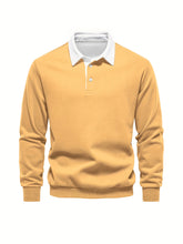 Cotton Blend Retro Color Block Men&