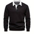 Cotton Blend Retro Color Block Men&