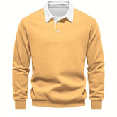 Cotton Blend Retro Color Block Men&