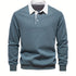 Cotton Blend Retro Color Block Men&