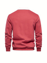 Cotton Blend Retro Color Block Men&