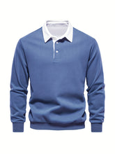 Cotton Blend Retro Color Block Men&
