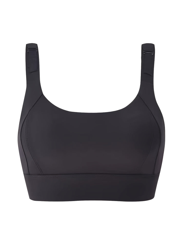 Seamless Wireless Sports Bra, Comfy & Breathable Running Workout Bra, Women&