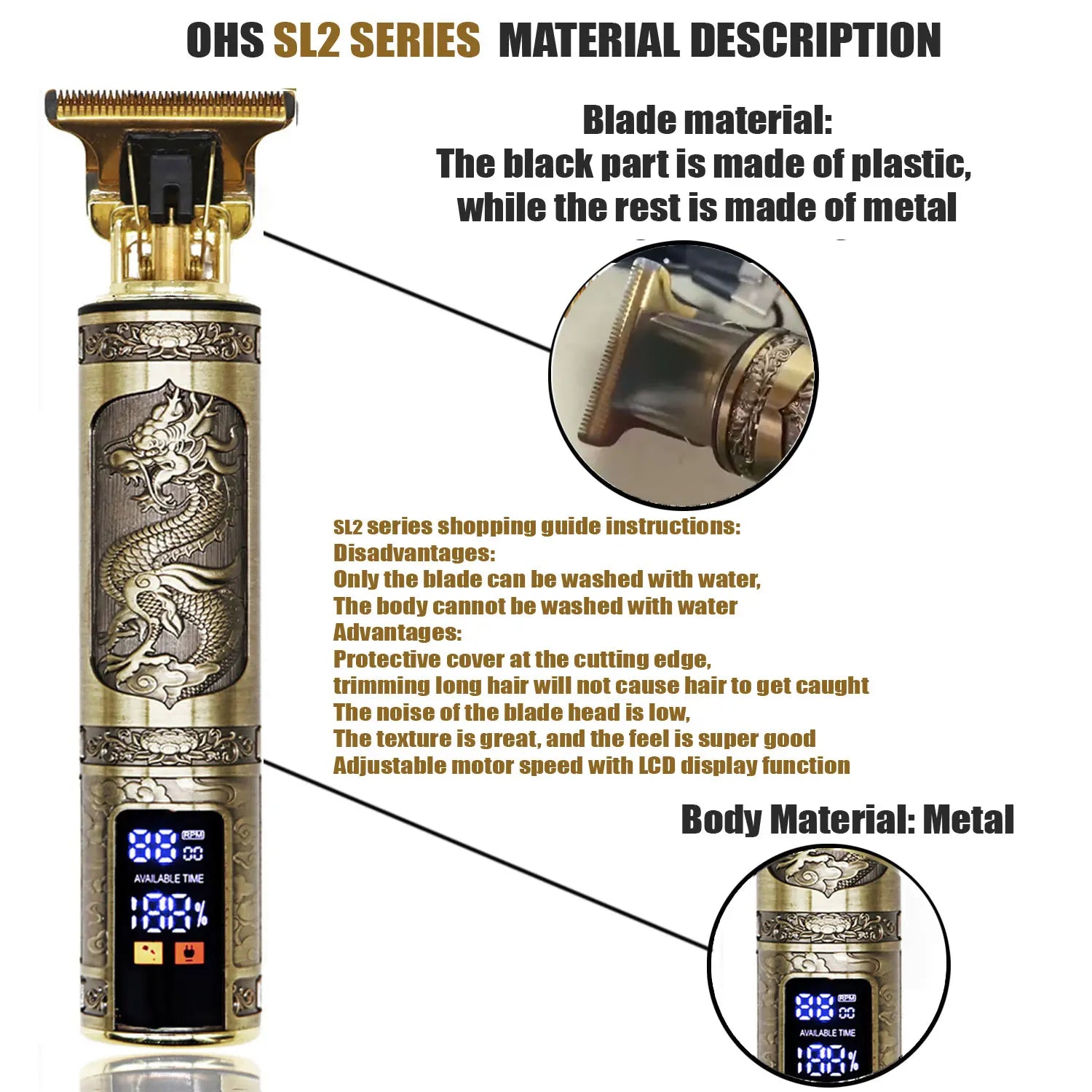 T9 Hair Clipper Repair Beard Shaving Body Hair Trimmer Clippers Electric Machine Men Haircut Machine 0mm Barber Shaver - Lena & Miles Exquisite Boutique LLC.