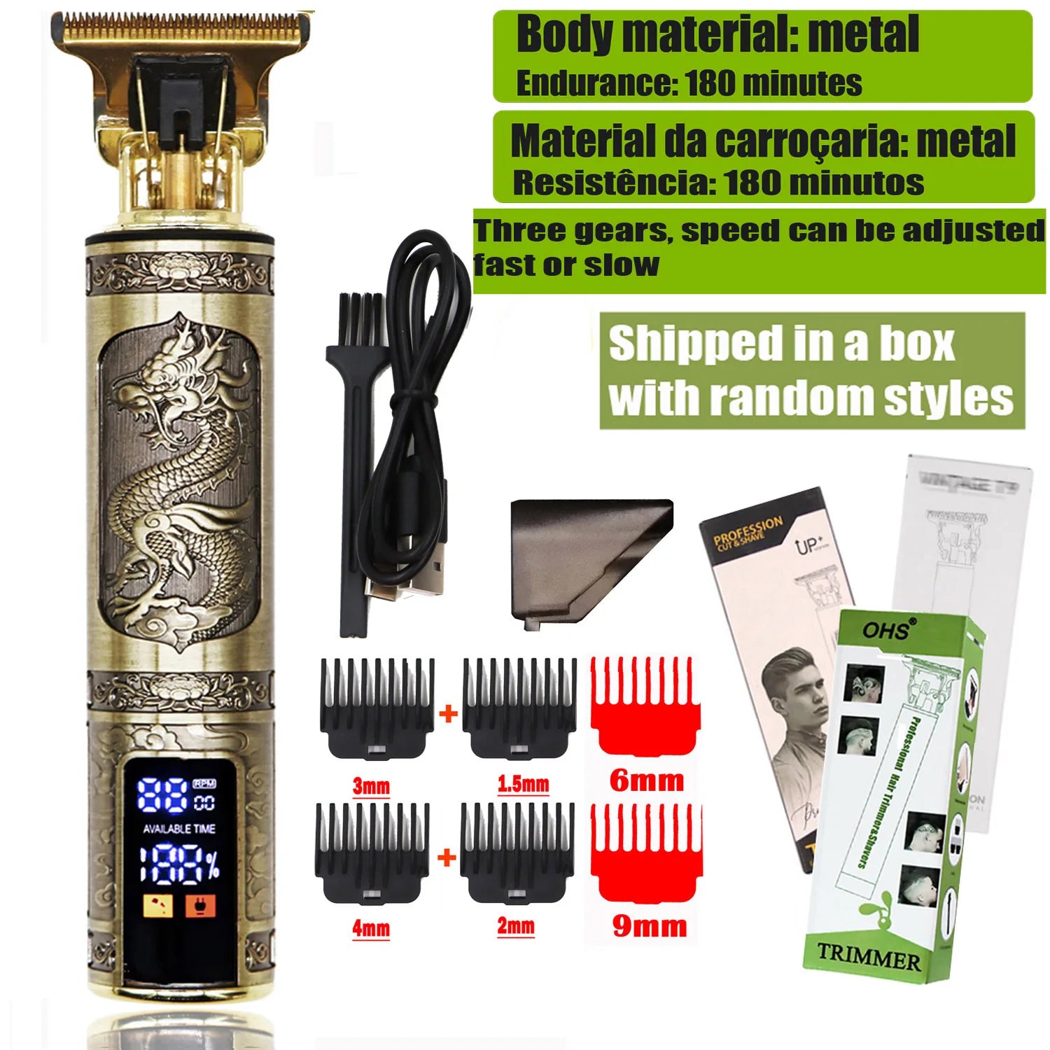 T9 Hair Clipper Repair Beard Shaving Body Hair Trimmer Clippers Electric Machine Men Haircut Machine 0mm Barber Shaver - Lena & Miles Exquisite Boutique LLC.