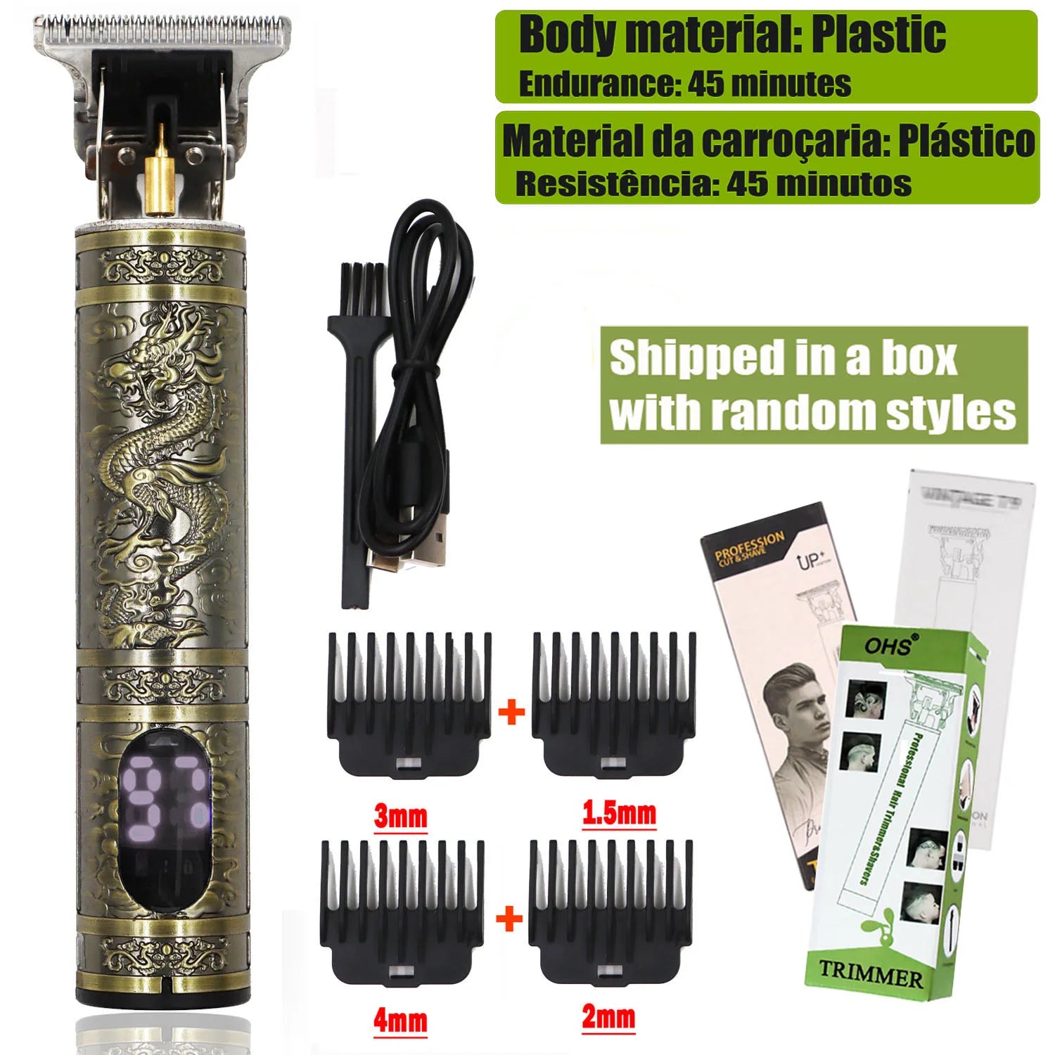 T9 Hair Clipper Repair Beard Shaving Body Hair Trimmer Clippers Electric Machine Men Haircut Machine 0mm Barber Shaver - Lena & Miles Exquisite Boutique LLC.