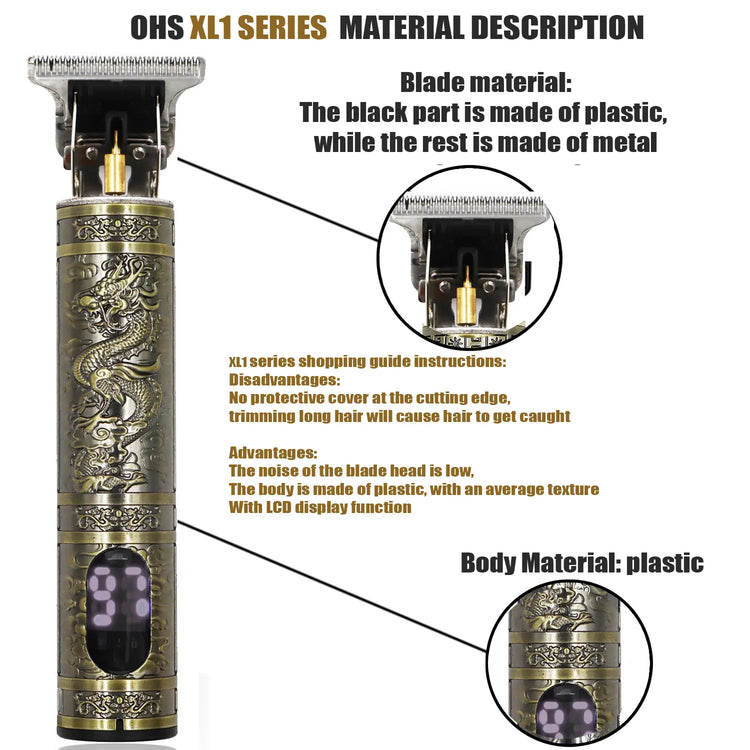 T9 Hair Clipper Repair Beard Shaving Body Hair Trimmer Clippers Electric Machine Men Haircut Machine 0mm Barber Shaver - Lena & Miles Exquisite Boutique LLC.