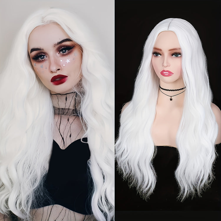 Long Wavy Wig Ombre Bluish Green Wigs Long Curly Ombre Color Hair Wigs Middle Part Synthetic Mermaid Green Wigs For Women Daily Party Cosplay - Lena & Miles Exquisite Boutique LLC.